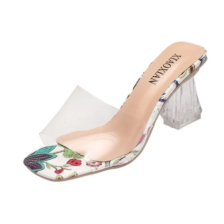 Floral Clear Mules