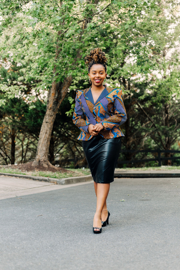 African Print Career Woman Skirt Set