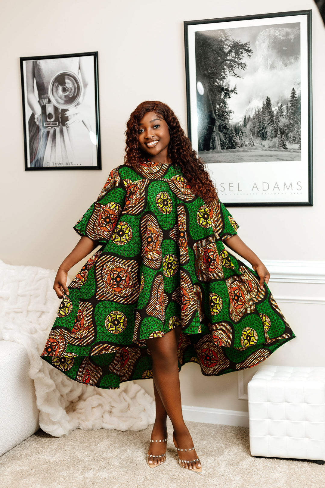 African Print Loose Dress-Eno