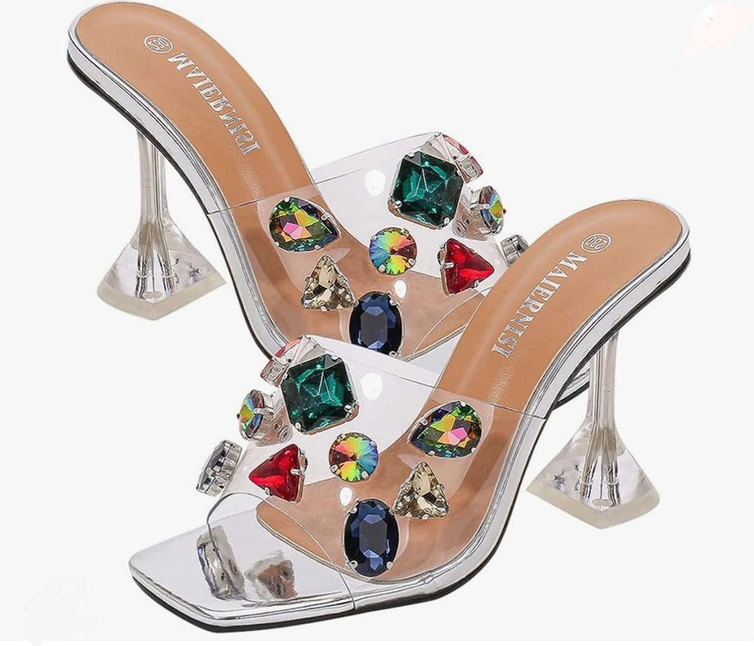 Bejeweled Clear Mules