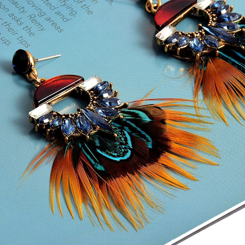 Bohemian Fashion Feather Earrings
