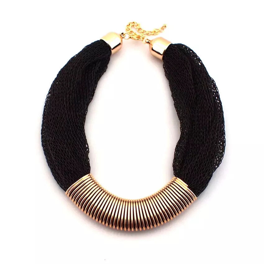 Black & Gold Choker Necklace