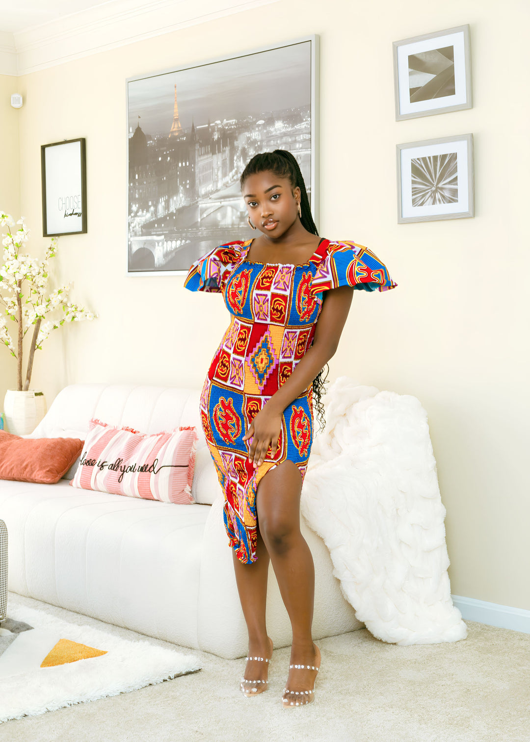 African Print Wedding Guest Dress (Atta)