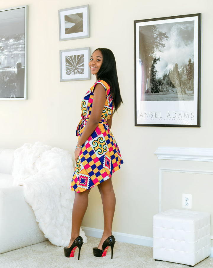 African Print Dress (Cookie)