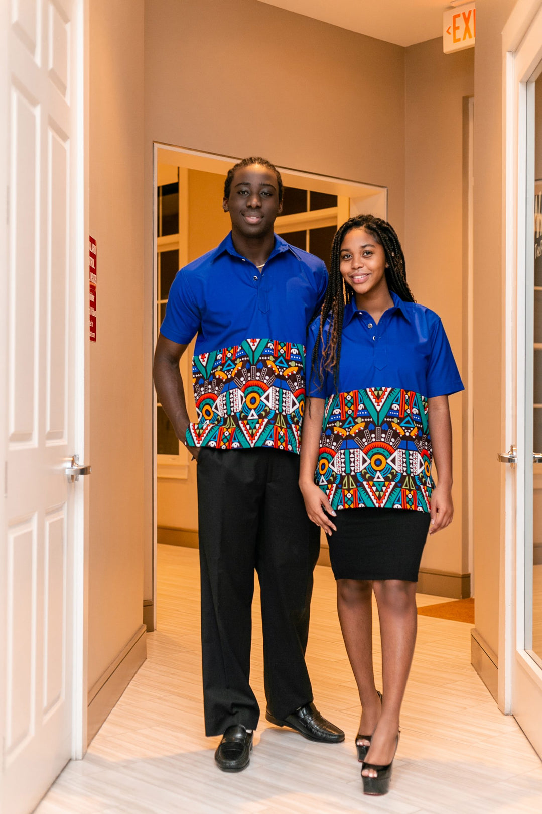 African Print Couples Set (Blue)