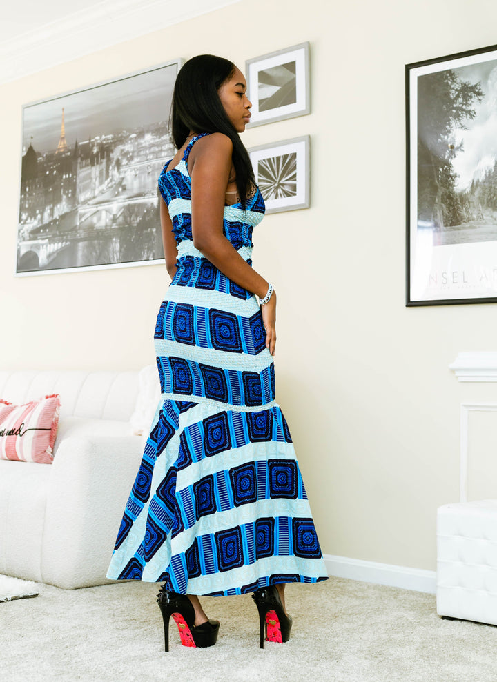 African Print Kente Print Wedding Guest Dress (Marley)