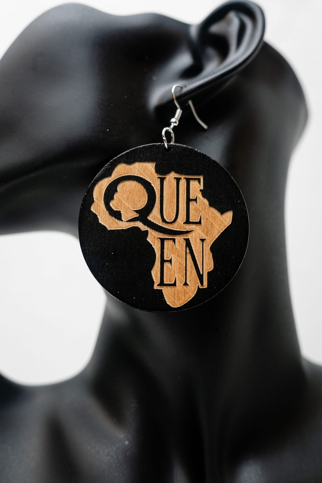 My African Style Fun Side Earrings (Queen)
