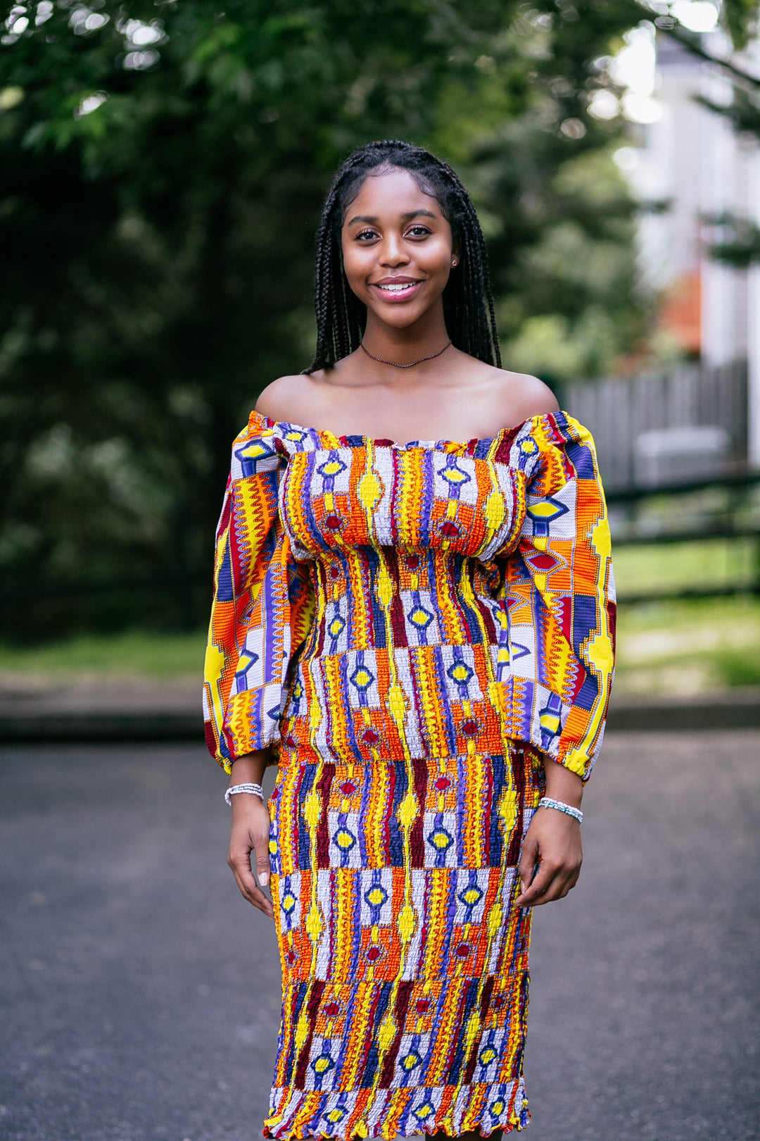 Bodycon African Print Kente Dress