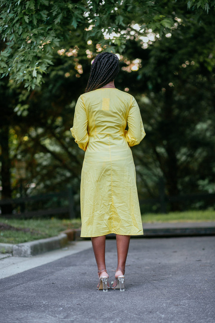 Yellow A-Line Dress-Sarai