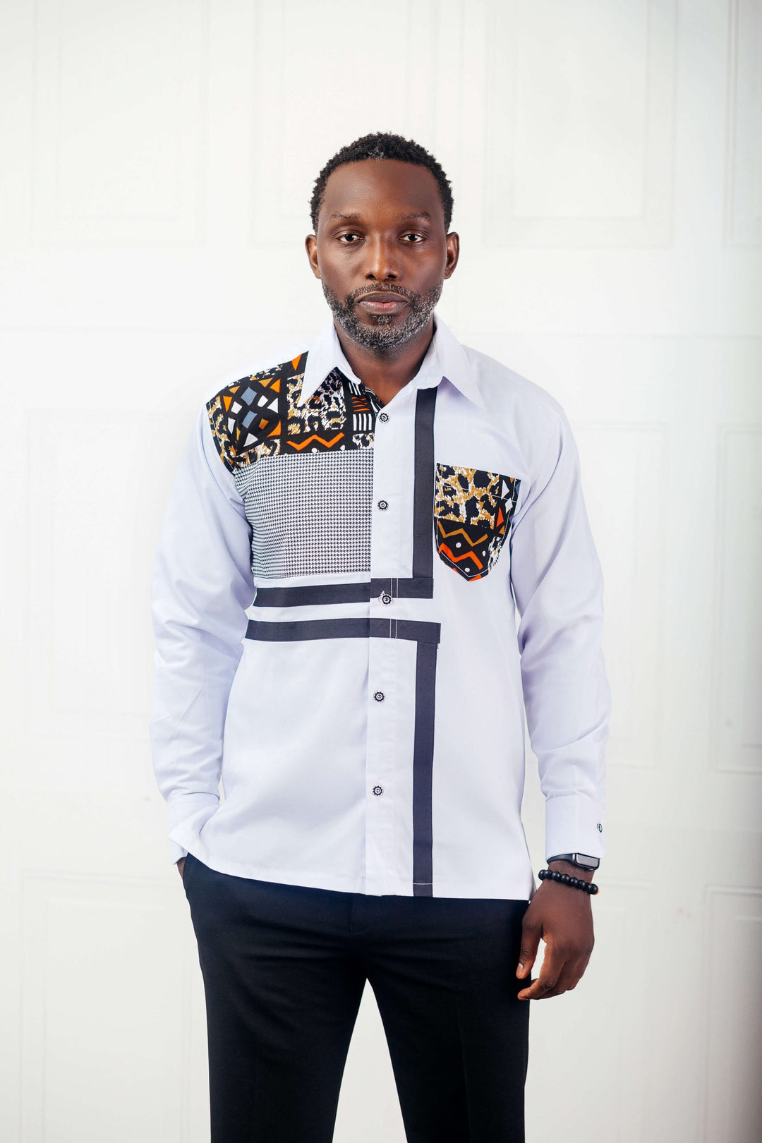 African Print Long Sleeve Shirt