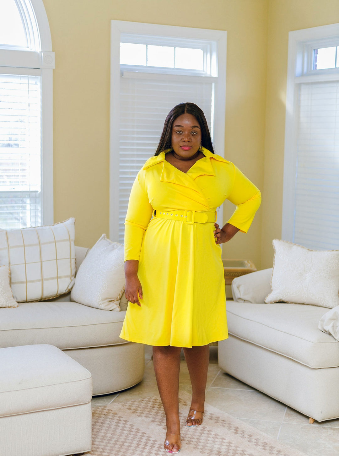 Canary Yellow A Line Dress
