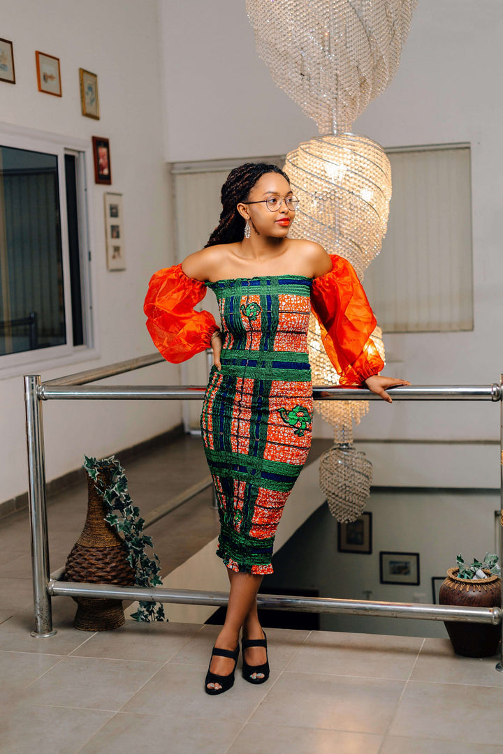 African Print Ame-licious Dress