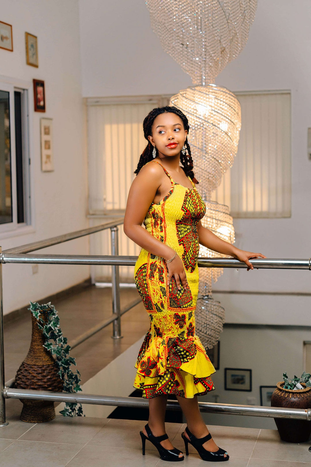 African Print Ray of Sunshine Diane Dress