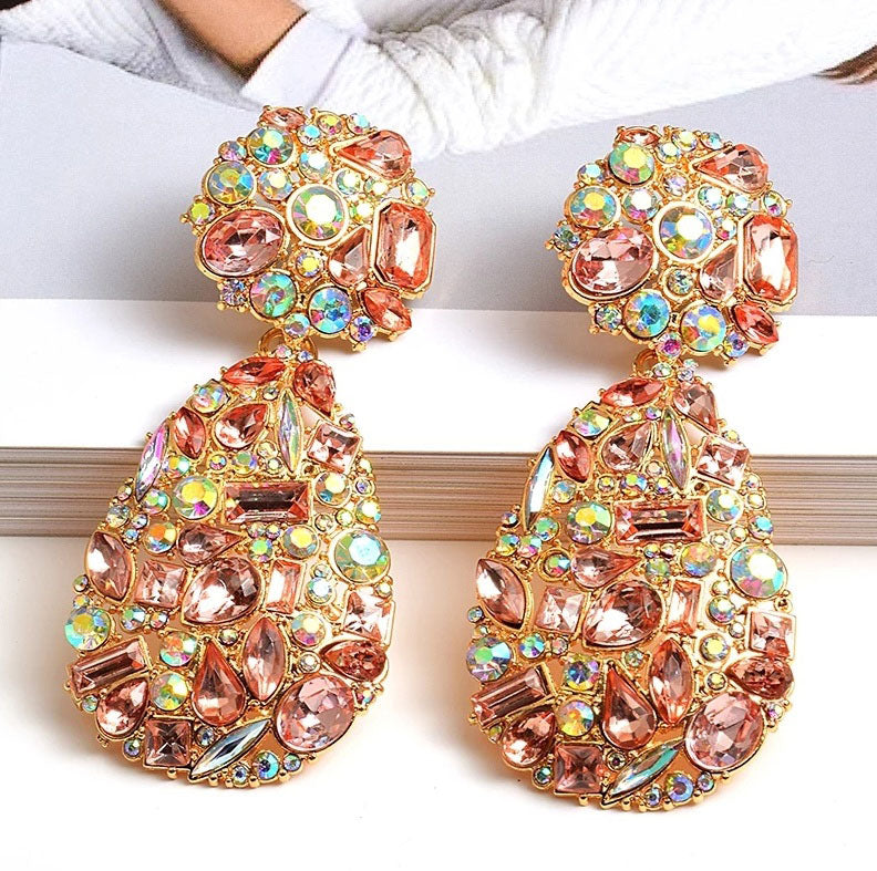Rhinestone Jeweled Earrings