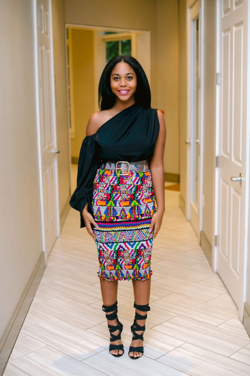 African Print Fitted Skirt