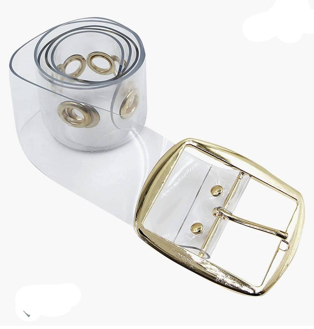 Clear Belt (Transparent/Gold)