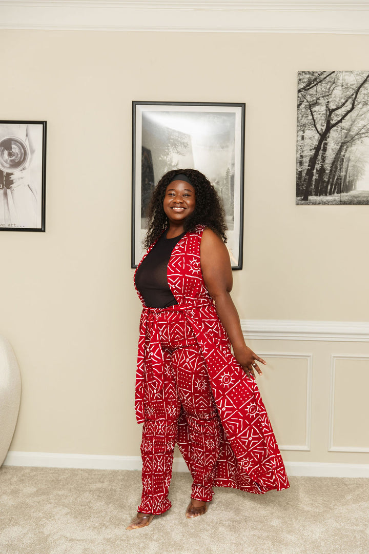 Ankara Print Set - Red Side View