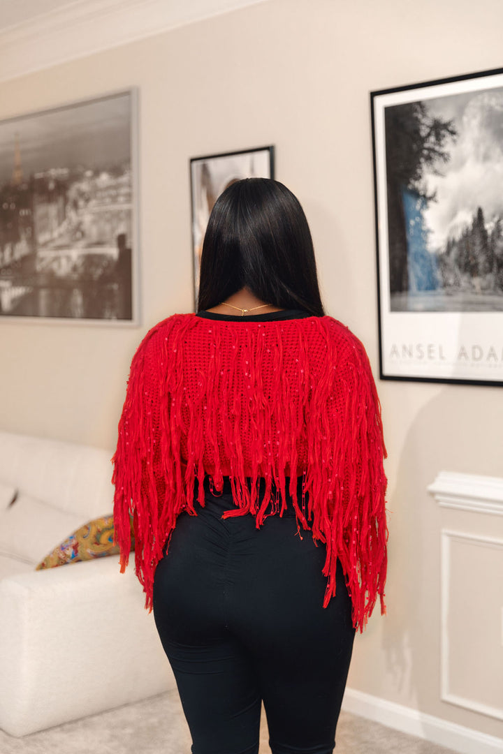 Fringe Crop Sweater