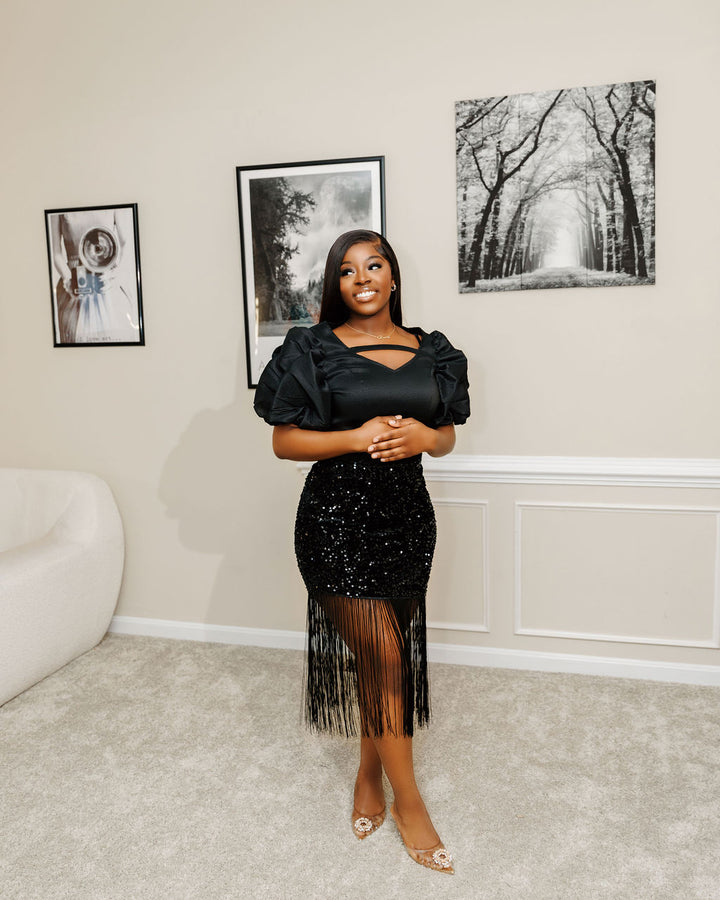 Sequin Skirt Set