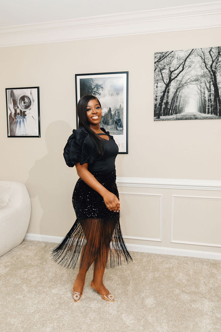 Sequin Skirt Set