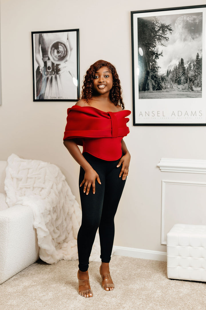 Bubble Off shoulder blouse-DJ