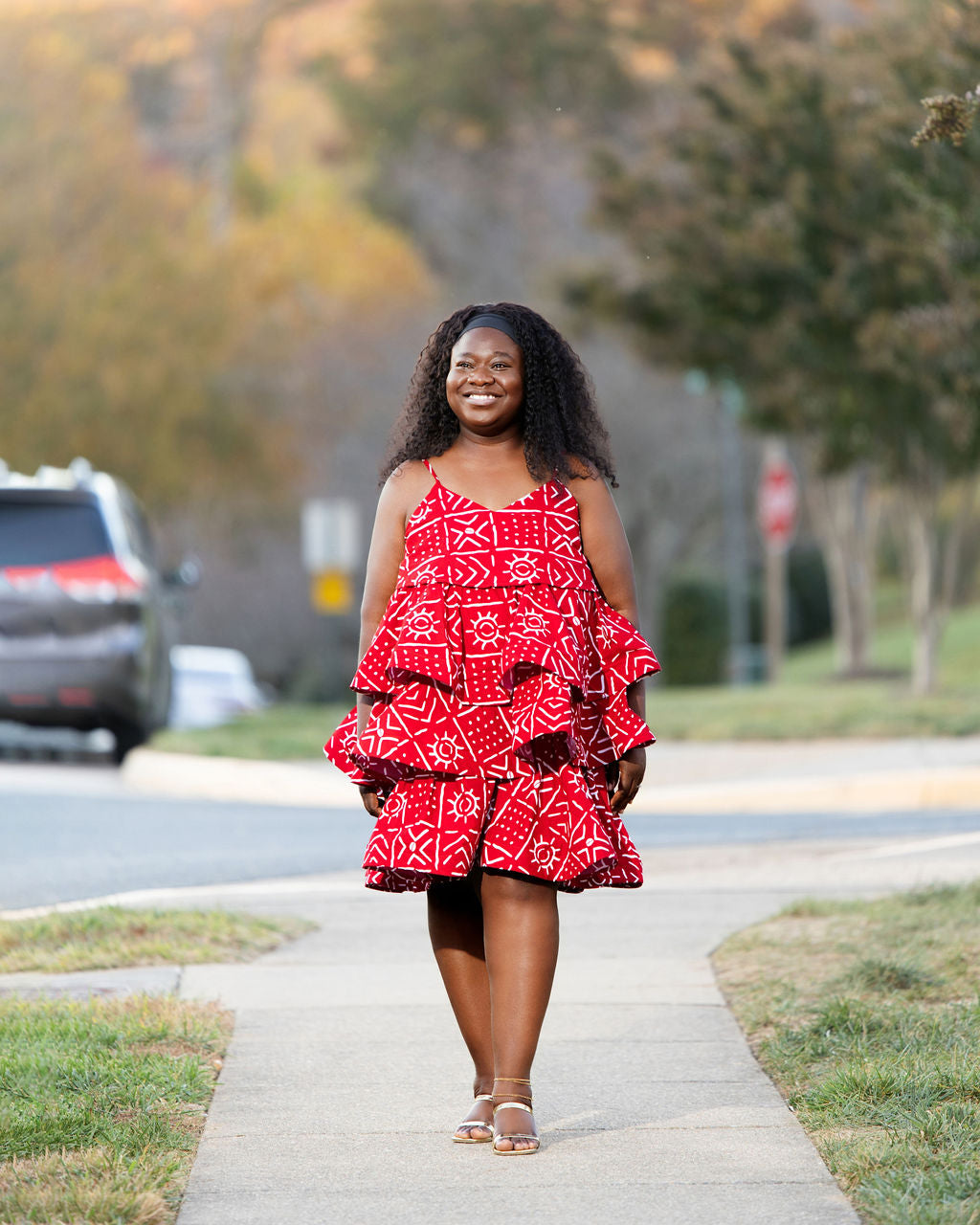 African Print Loose Dress-Asmera