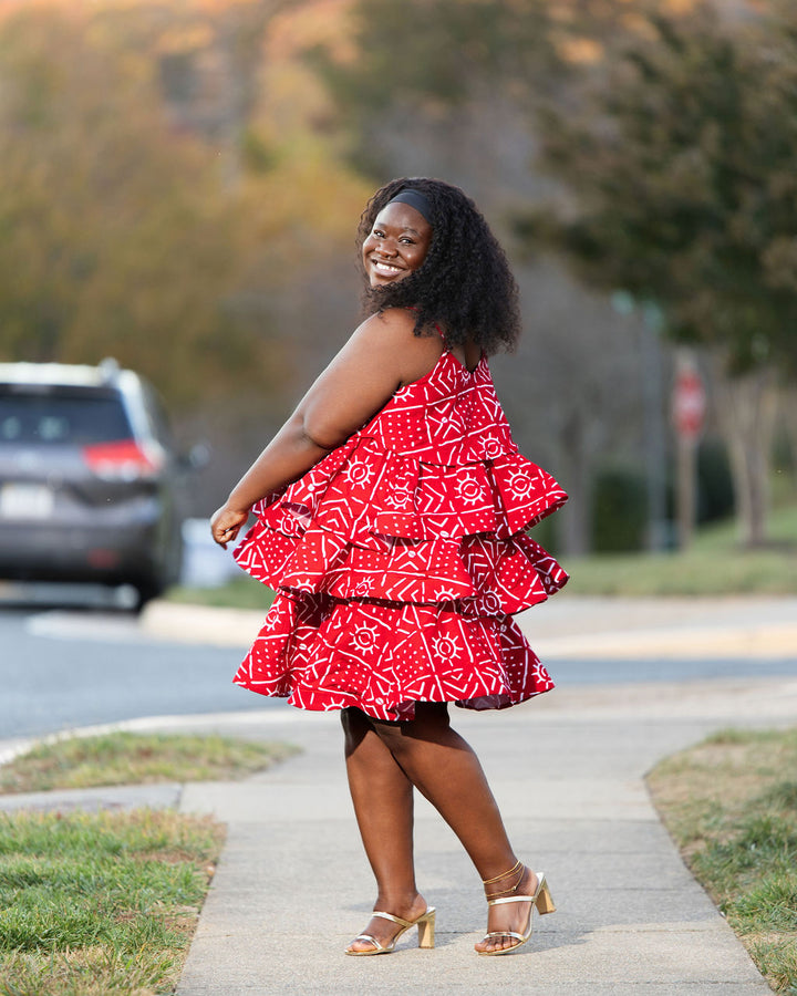 African Print Loose Dress-Asmera