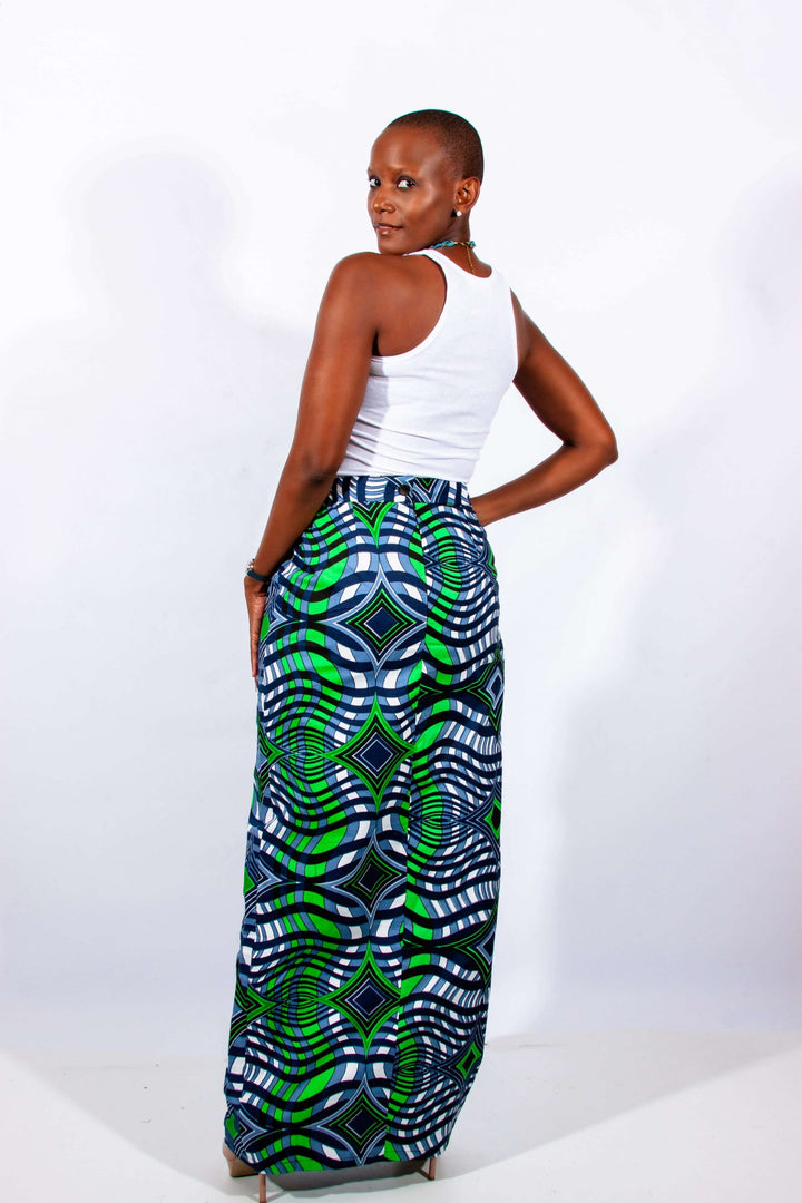 African Print Wild n Wavy Tube Skirt