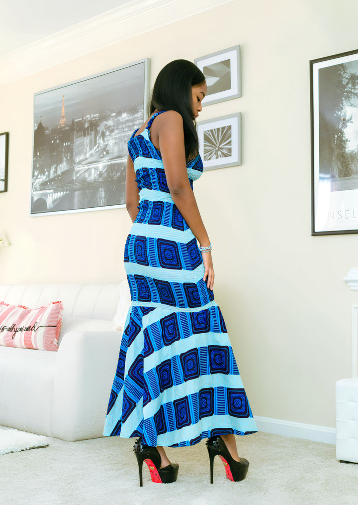 African Print Kente Print Wedding Guest Dress (Marley)