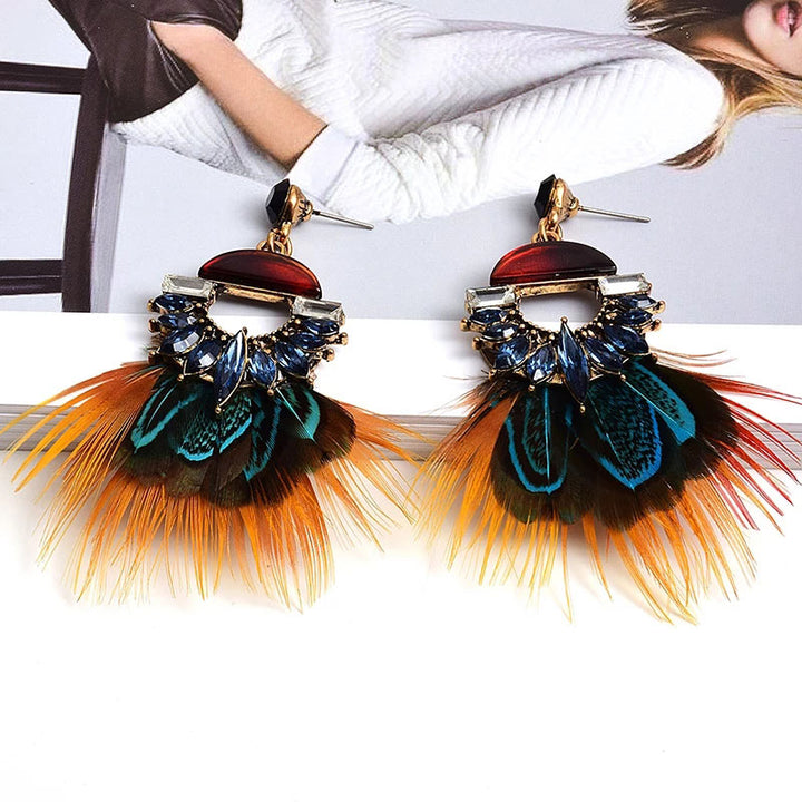Bohemian Fashion Feather Earrings