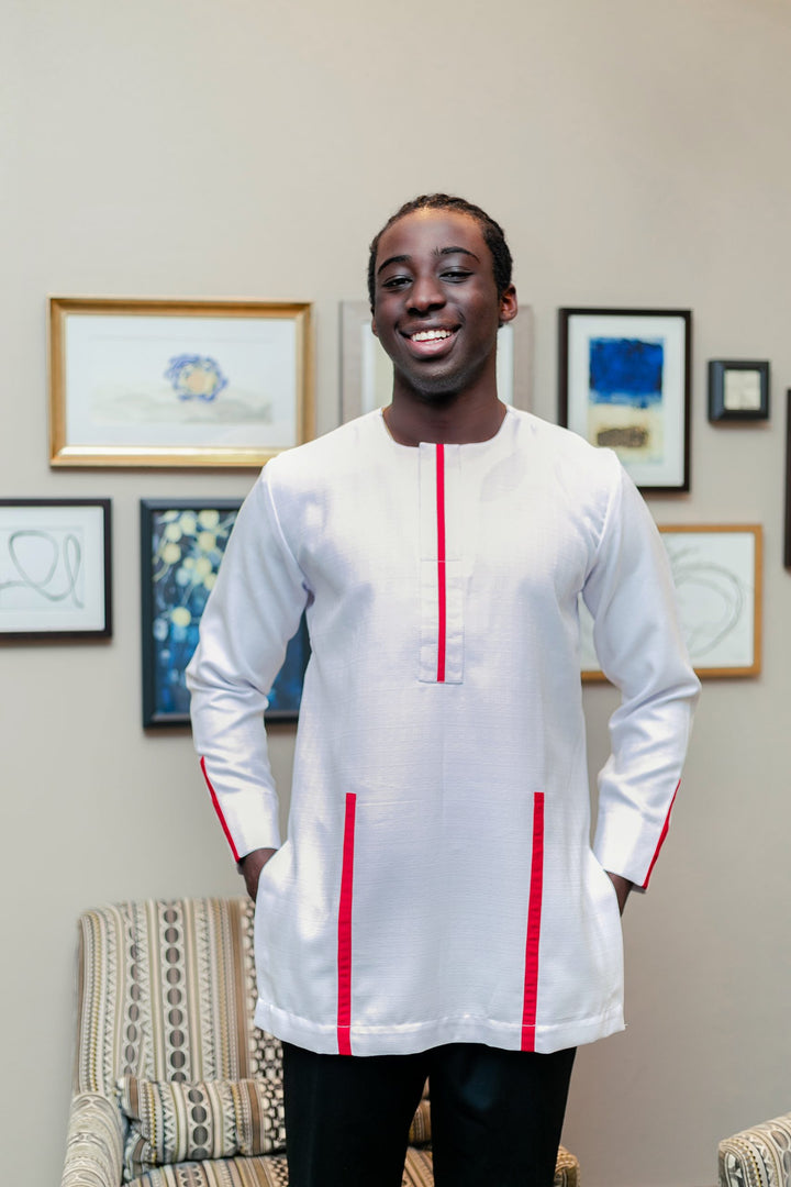 White and Red Kaftan-Arba