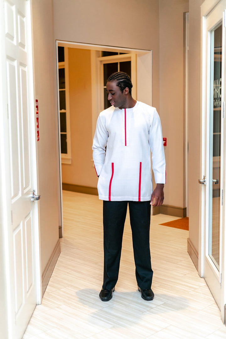 White and Red Kaftan-Arba