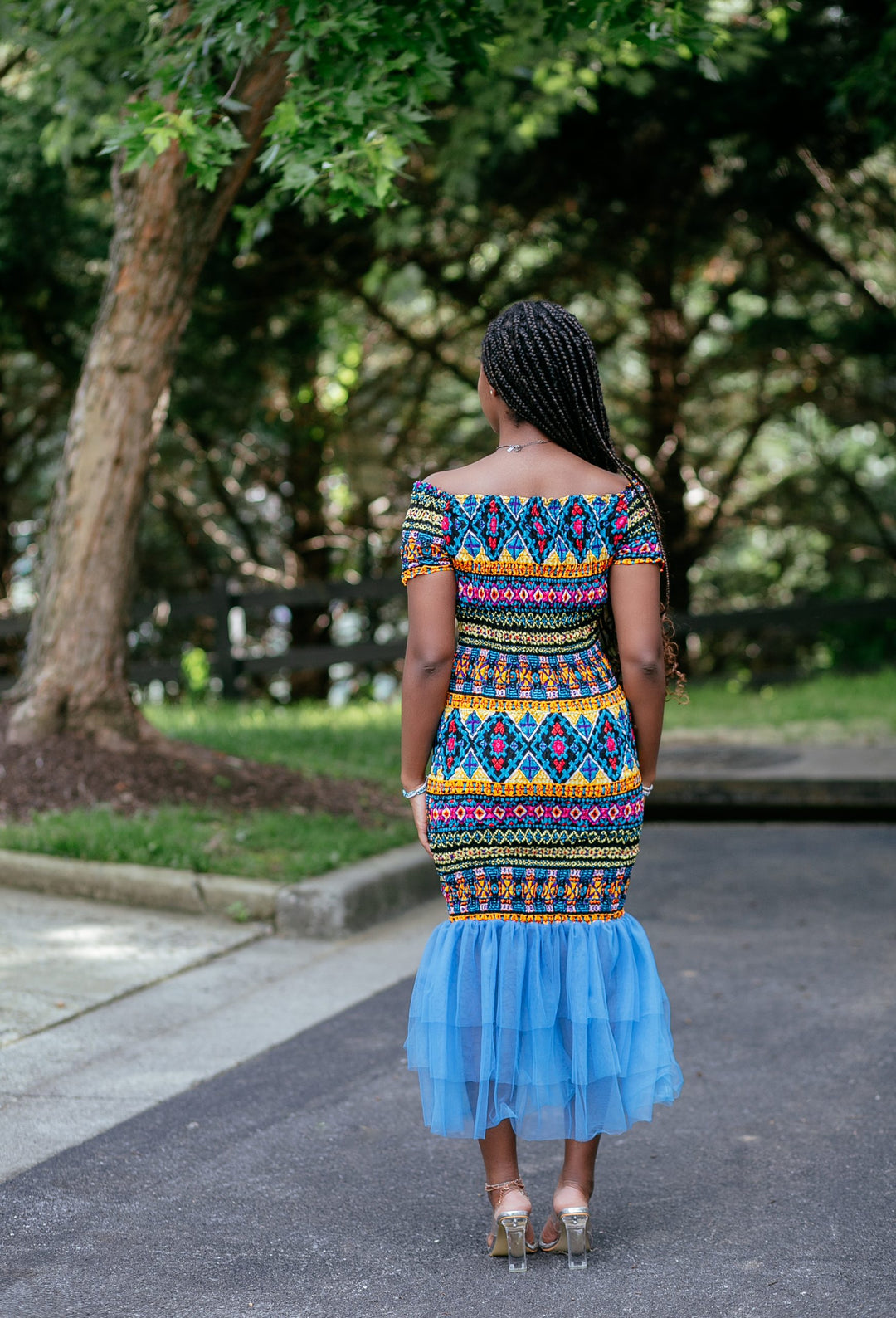Ankara African Print Bodycon Midi-Amara
