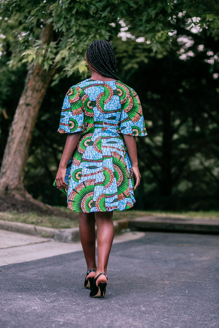 Ankara African Free Blouse/Mini-Femi