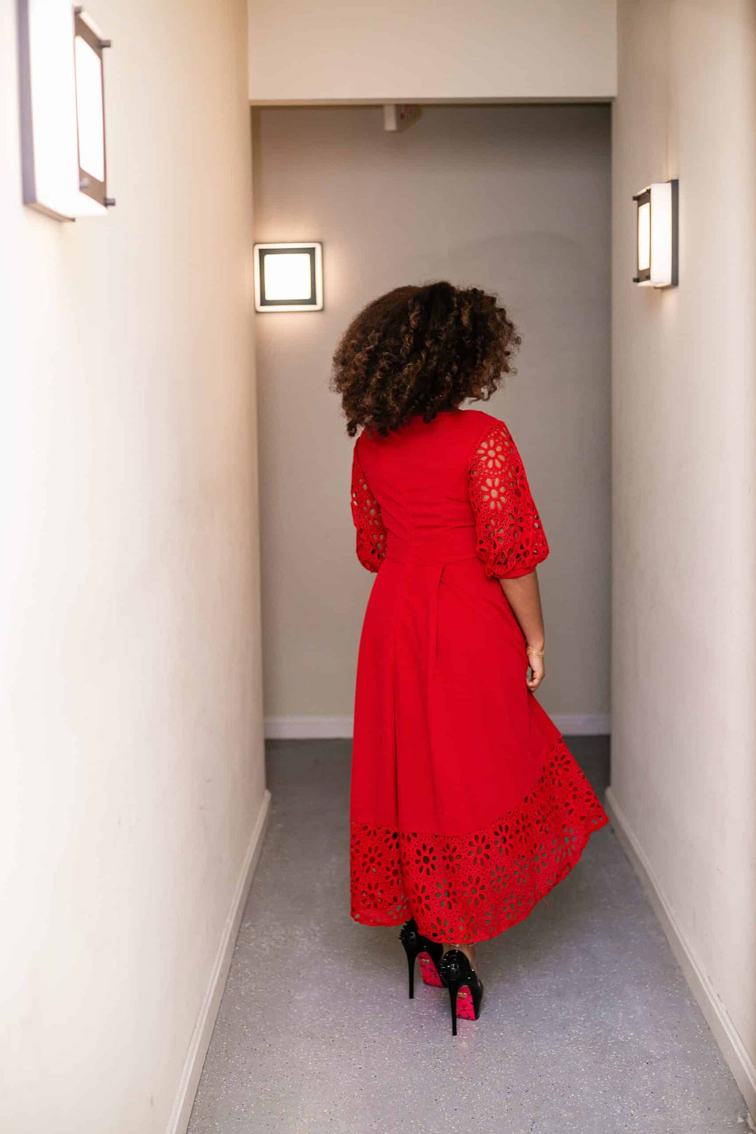 Red A Line Dress-Manda