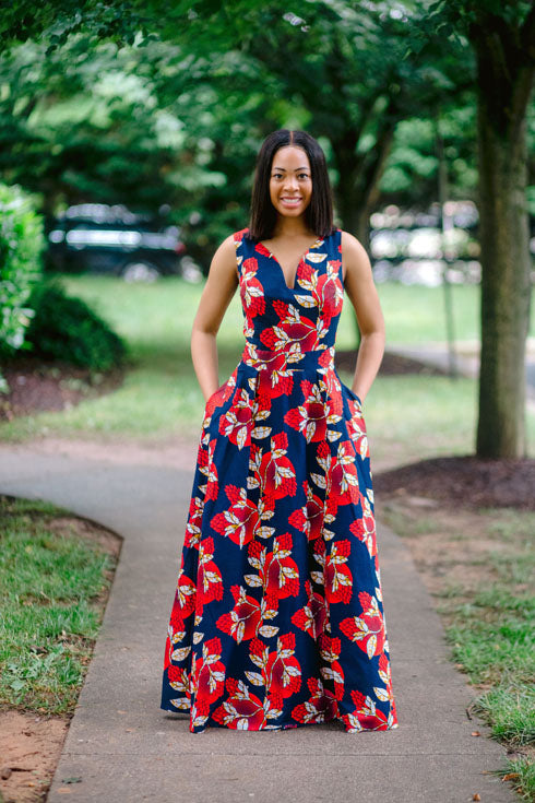 African Print Cinderella Gown