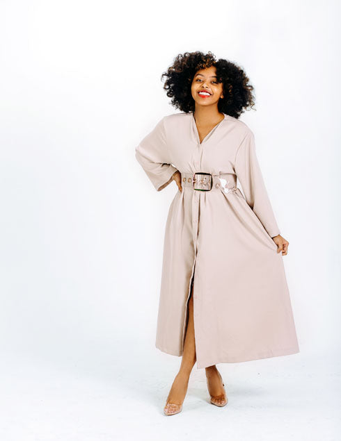 Annie's Favorite Church Dress-Khaki