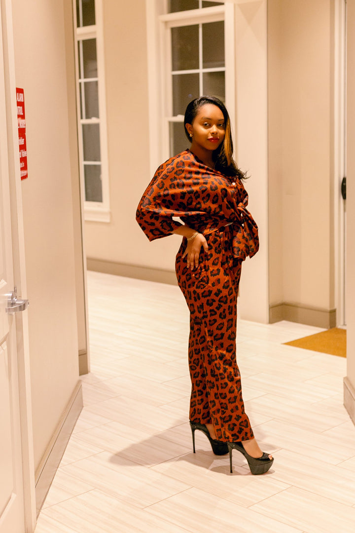Leopard Style Capri Set