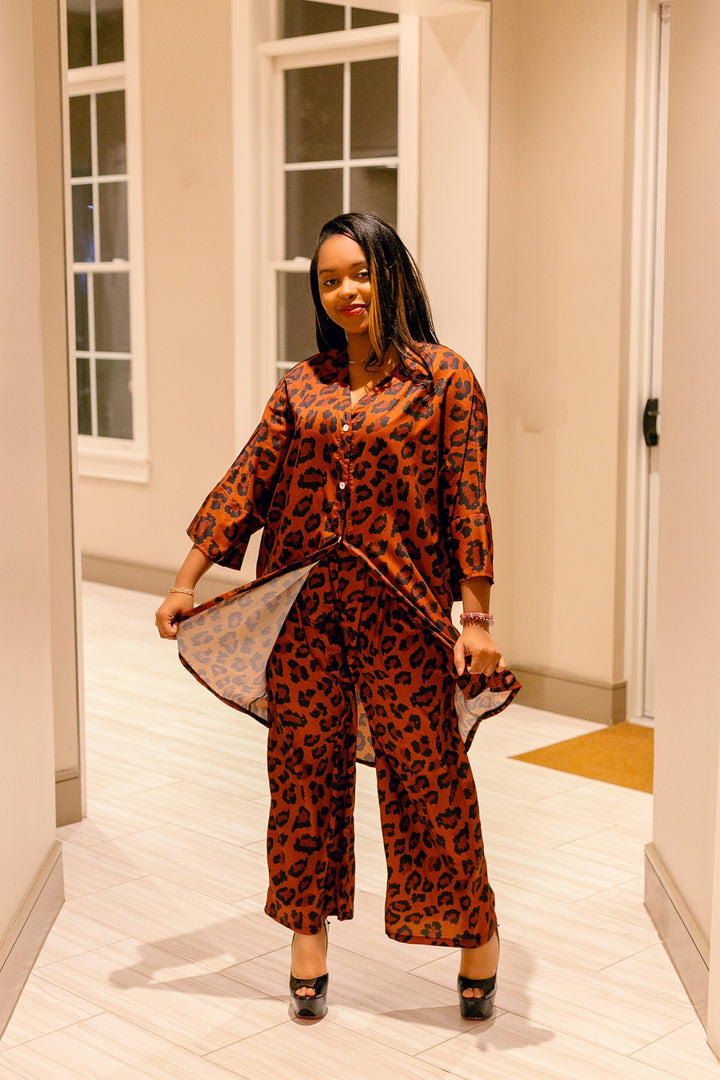 Leopard Style Capri Set