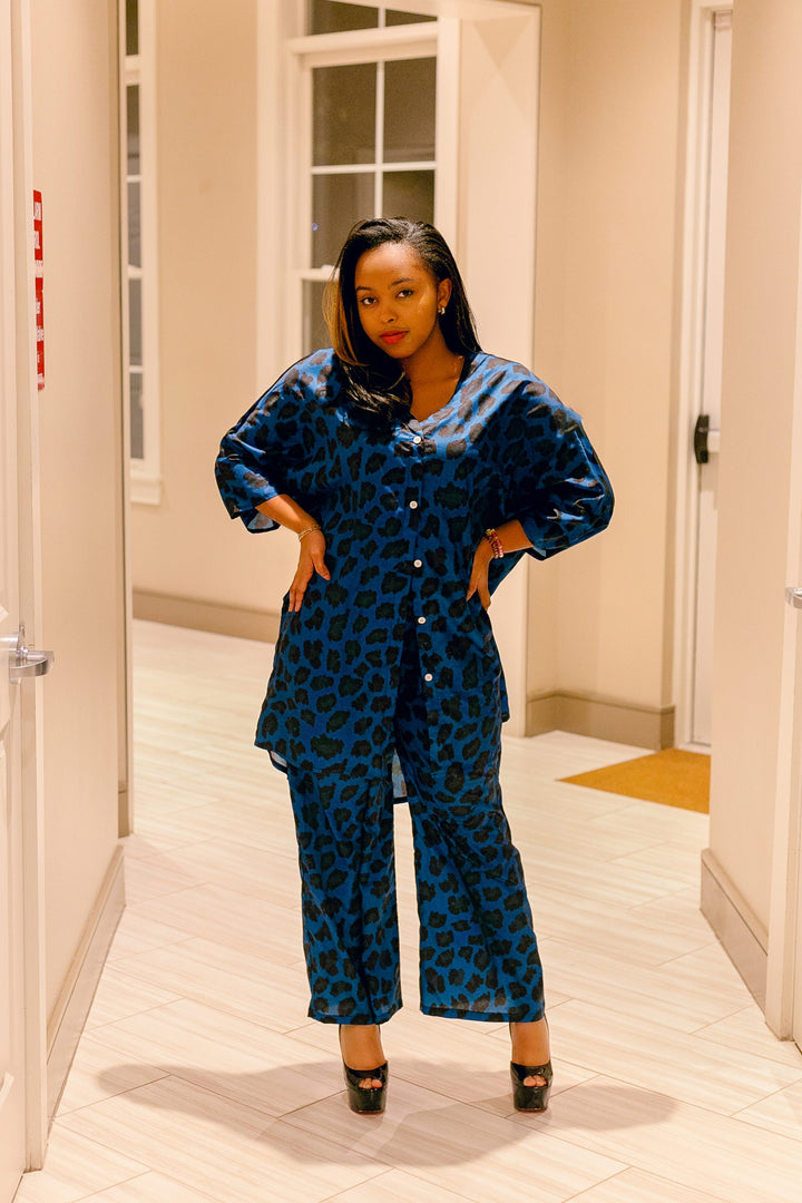 Leopard Style Capri Set